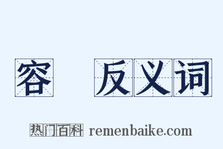 容儀反义词是什么意思的图片